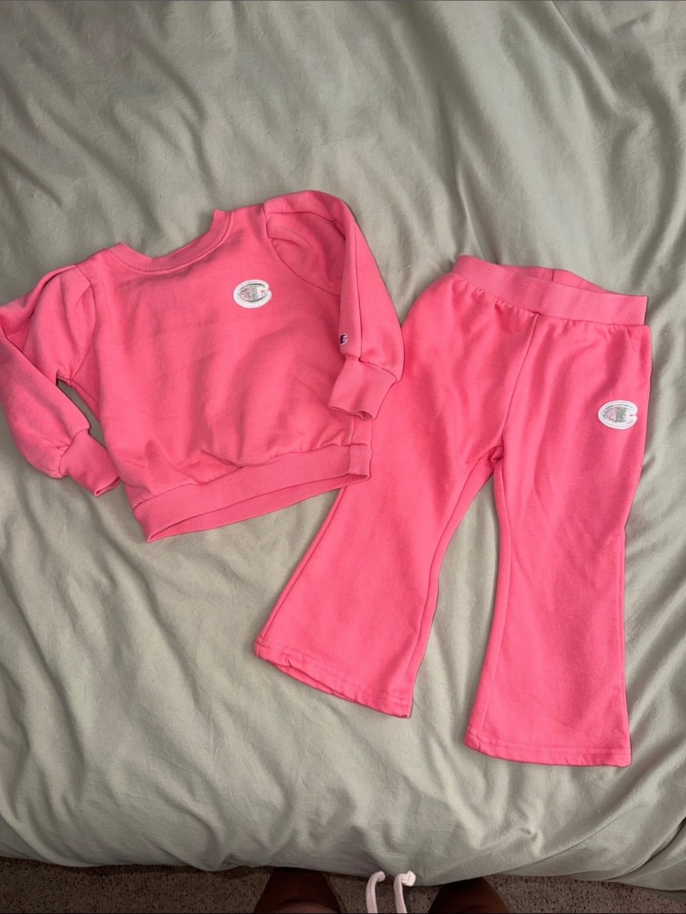 NWOT- 18mo Champion Pink Girls' Sweatshirt & Flared Joggers Set